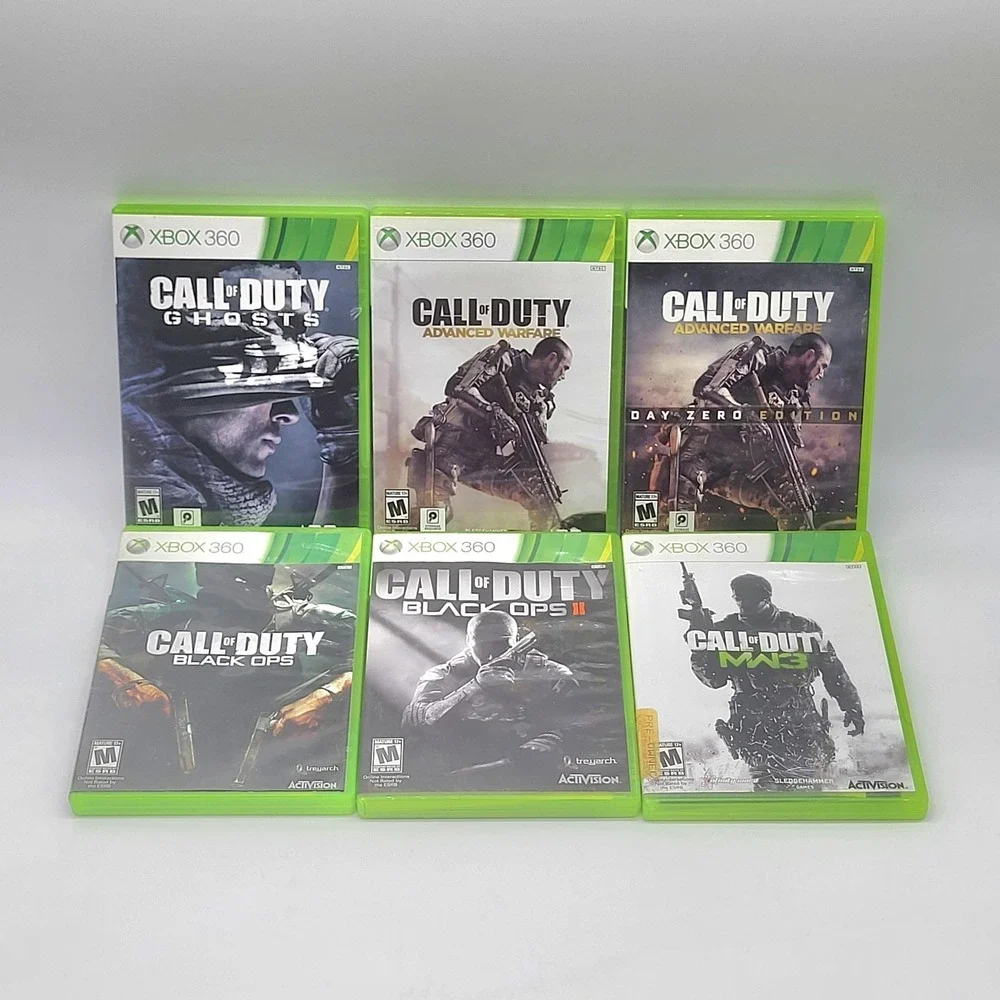 Used Lot Of Six (6) Xbox 360 Call Of Duty Games Various Years Of Release